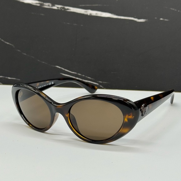 NEW VERSACE VE4455U 108/73 WOMEN CAT EYE SUNGLASSES VERSACE MOD 4455-U HAVANA - Picture 2 of 11